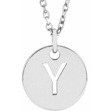 Load image into Gallery viewer, Sterling Silver Initial Y 16-18&quot; Necklace
