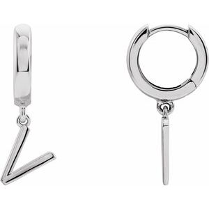 Single Initial Earring