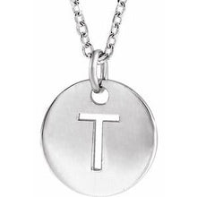 Load image into Gallery viewer, Sterling Silver Initial T 16-18&quot; Necklace
