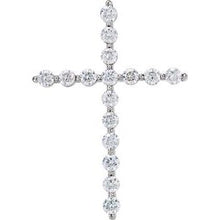 Load image into Gallery viewer, 14K White 1 1/4 CTW Diamond Cross Pendant
