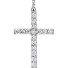 Load image into Gallery viewer, Platinum 1 1/4 CTW Diamond Cross Pendant
