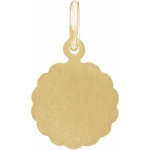 14K Yellow 10 mm Angel Pendant