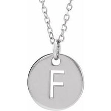 Load image into Gallery viewer, Sterling Silver Initial F 16-18&quot; Necklace
