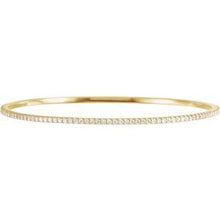 Load image into Gallery viewer, 14K Yellow 2 CTW Diamond Stackable Bangle 8&quot; Bracelet
