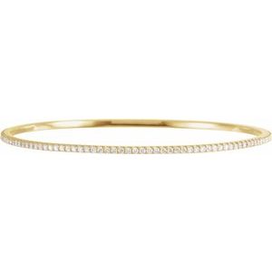 14K Yellow 2 CTW Diamond Stackable Bangle 8