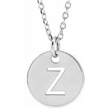 Load image into Gallery viewer, Sterling Silver Initial Z 16-18&quot; Necklace
