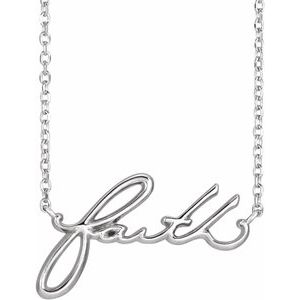 Sterling Silver Faith 16