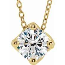 Load image into Gallery viewer, 14K Yellow 3/4 CT Diamond Solitaire 16-18&quot; Necklace
