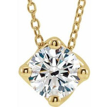 Load image into Gallery viewer, 14K Yellow 1/2 CT Diamond Solitaire 16-18&quot; Necklace
