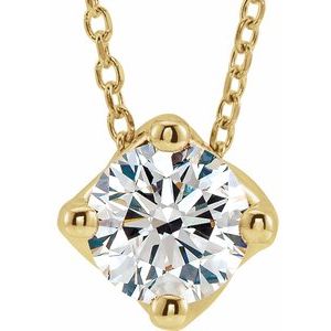 14K Yellow 1/2 CT Diamond Solitaire 16-18