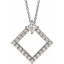 Load image into Gallery viewer, Platinum 5/8 CTW Diamond 16-18&quot; Necklace
