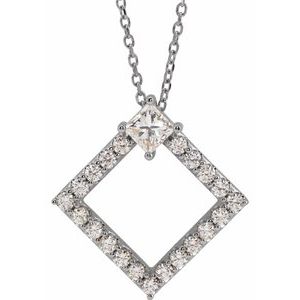 Platinum 5/8 CTW Diamond 16-18