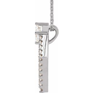 Platinum 5/8 CTW Diamond 16-18" Necklace