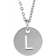 Load image into Gallery viewer, Sterling Silver Initial L 16-18&quot; Necklace

