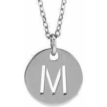 Load image into Gallery viewer, Sterling Silver Initial M 16-18&quot; Necklace
