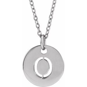 Sterling Silver Initial O 16-18