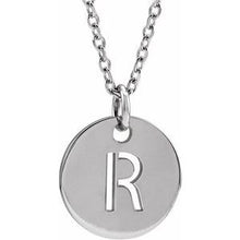 Load image into Gallery viewer, Sterling Silver Initial R 16-18&quot; Necklace
