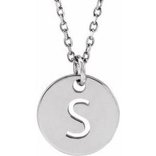 Load image into Gallery viewer, Sterling Silver Initial S 16-18&quot; Necklace

