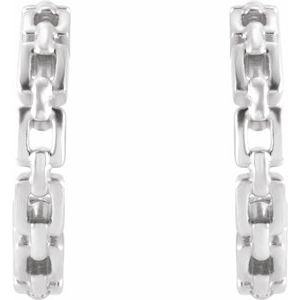 Chain Link Hoop Earrings