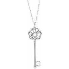 Load image into Gallery viewer, Sterling Silver Mother&#39;s Key¬Æ 16-18&quot; Necklace
