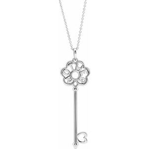 Sterling Silver Mother's Key¬Æ 16-18" Necklace