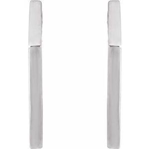 Sterling Silver 15.76 mm Geometric Hoop Earrings
