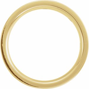 14K Jaune 1/2 CTW Diamond Double Grooved Band Taille 6.5
