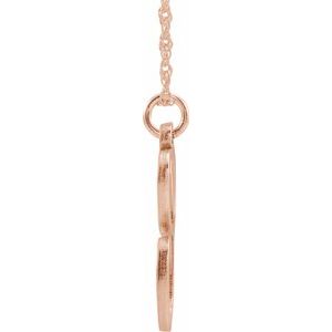 14K Rose Gold-Plated Sterling Silver Script Initial C 16-18" Necklace