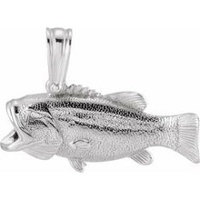 Load image into Gallery viewer, Sterling Silver 36x17 mm Bass Pendant
