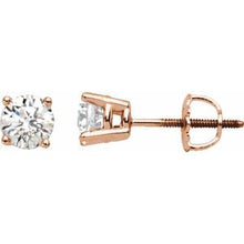 Load image into Gallery viewer, 14K Rose 2 CTW Diamond Stud Earrings
