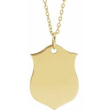 Load image into Gallery viewer, 18K Yellow Vermeil Shield 16-18&quot; Necklace
