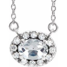 Charger l&#39;image dans la galerie, Collier en argent sterling 9/10 CTW avec diamant 16 &quot;
