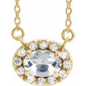 14K Yellow 5/8 CTW Diamond 16" Necklace
