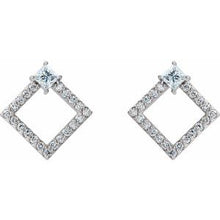Load image into Gallery viewer, Platinum 5/8 CTW Diamond Earrings
