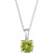 Load image into Gallery viewer, Sterling Silver Peridot 16-18&quot; Necklace
