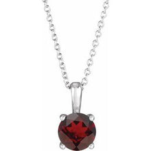 Load image into Gallery viewer, Sterling Silver Mozambique Garnet 16-18&quot; Necklace

