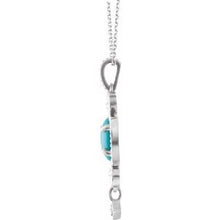 Charger l&#39;image dans la galerie, Sterling Silver Turquoise &amp; .015 CTW Diamond 18&quot; Necklace
