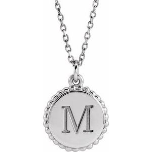 Sterling Silver Engravable Round Beaded 16-18" Necklace