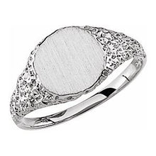 Load image into Gallery viewer, Sterling Silver 9 mm Round Signet Ring
