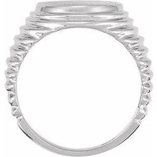 Charger l'image dans la galerie, Oval Ridged Signet Ring
