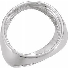 Load image into Gallery viewer, Platinum Ring Mounting for 21.4 mm Coin
