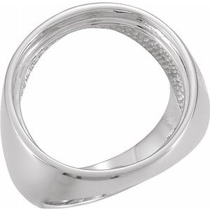 Platinum Ring Mounting for 21.4 mm Coin