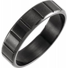 Charger l&#39;image dans la galerie, Black PVD Titanium 6 mm Grooved Band Size 9.5
