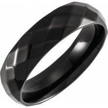 Charger l&#39;image dans la galerie, Black PVD Titanium 6 mm Faceted Band Size 9
