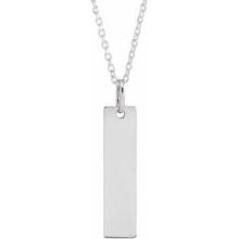 Load image into Gallery viewer, Sterling Silver 20x5 mm Engravable Bar 16-18&quot; Necklace
