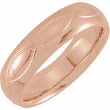 Charger l&#39;image dans la galerie, 18K Rose 6 mm Infinity Patterned Band Taille 13
