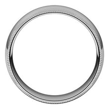 Load image into Gallery viewer, Palladium 7 mm Double Milgrain Half Round Comfort Fit Band Size 9
