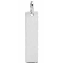 Load image into Gallery viewer, 14K White 20x5 mm Bar Pendant
