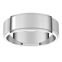 Charger l&#39;image dans la galerie, Sterling Silver 6 mm Flat Edge Band Size 7
