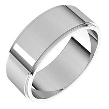 Charger l&#39;image dans la galerie, Sterling Silver 7 mm Flat Edge Band Size 7
